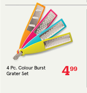 Colour Burst Graters - Set of 4 (Multi Colour)