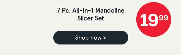 KSP All In 1 Mandoline Slicer and Grater - Set of 7 (White/Green)