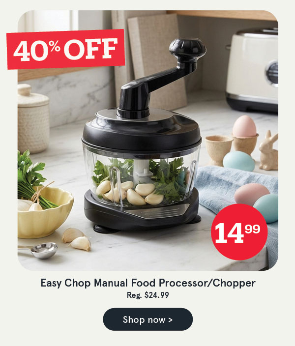 KSP Easy Chop Rotating Food Chopper (Black/Stainless Steel)