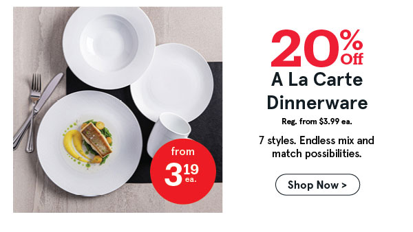 20% OFF A La Carte