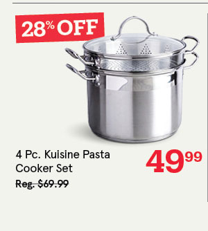 KSP Kuisine Pasta Cooker Combo - Set of 4 (Stainless Steel)