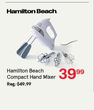 Hamilton Beach Compact 'W/ Attachments' Hand Mixer - Set of 7 (White)