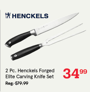 Henckels Forged Elite Carving Knife-Fork Combo - Set of 2 (Black)