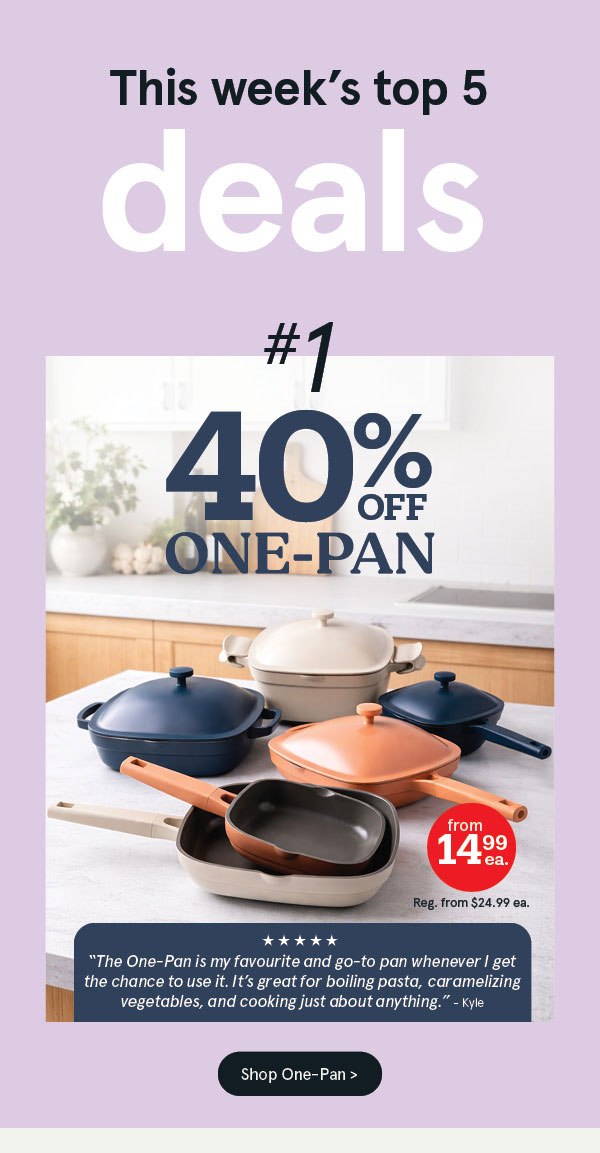 40% OFF One Pan Cookware