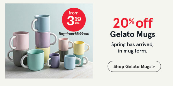 20% OFF Gelato Mugs