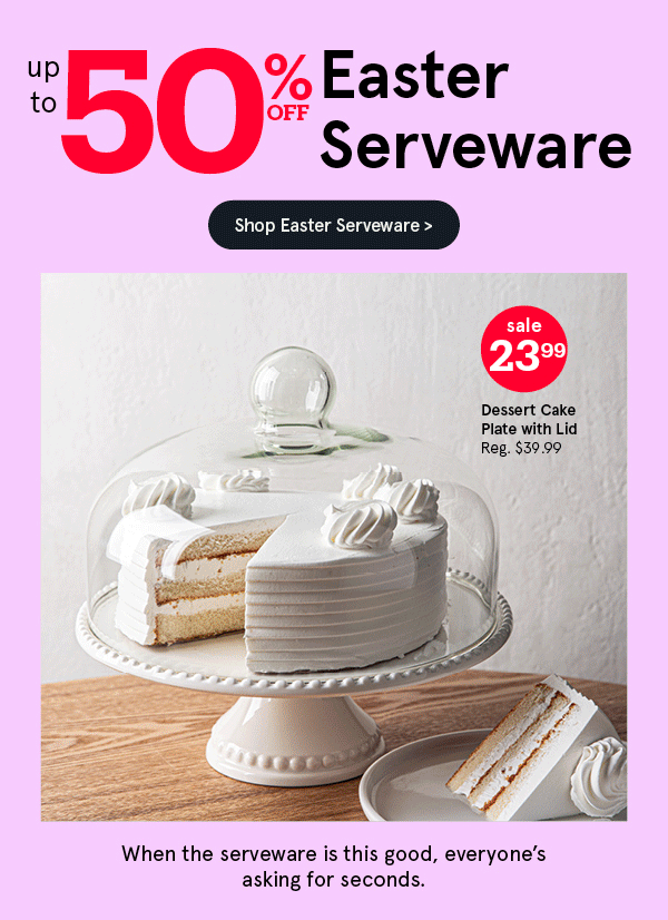 Up to 50% OFF Serveware