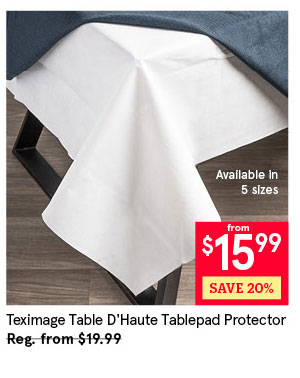 Teximage Table D'Haute Tablepad Protector 70" Dia. (White)