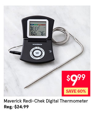 Maverick Redi-Chek Digital Thermometer with Probe (Black)
