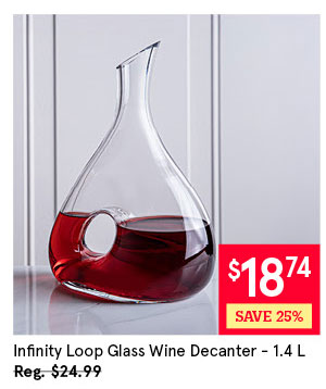  KSP Infinity Loop Glass Wine Decanter (1.4L)