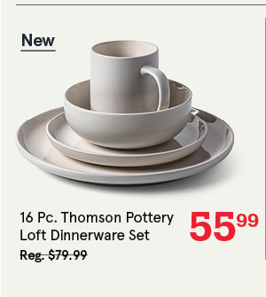  Thomson Pottery Loft Stoneware Dinnerware - Set of 16