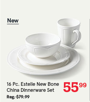 Estelle New Bone China Dinnerware - Set of 16