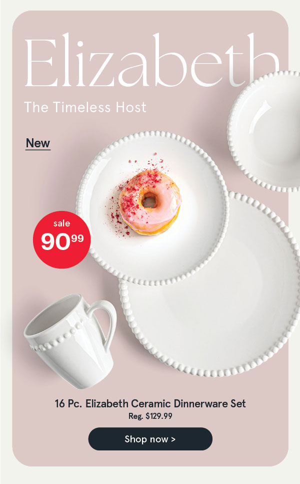 Elizabeth Ceramic Dinnerware - Set of 16