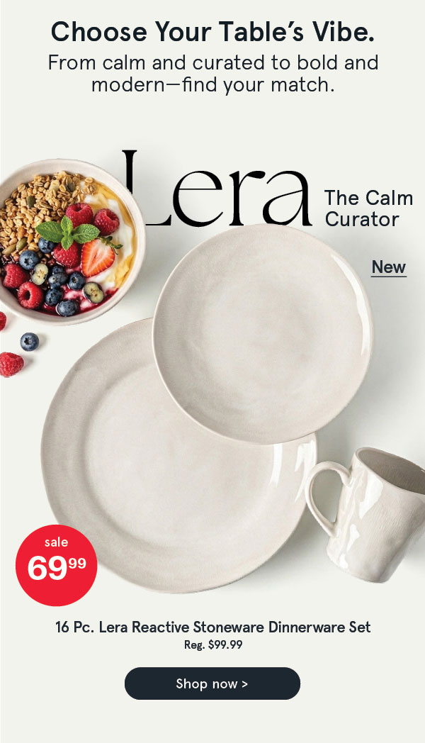 Lera Reactive Stoneware Dinnerware - Set of 16