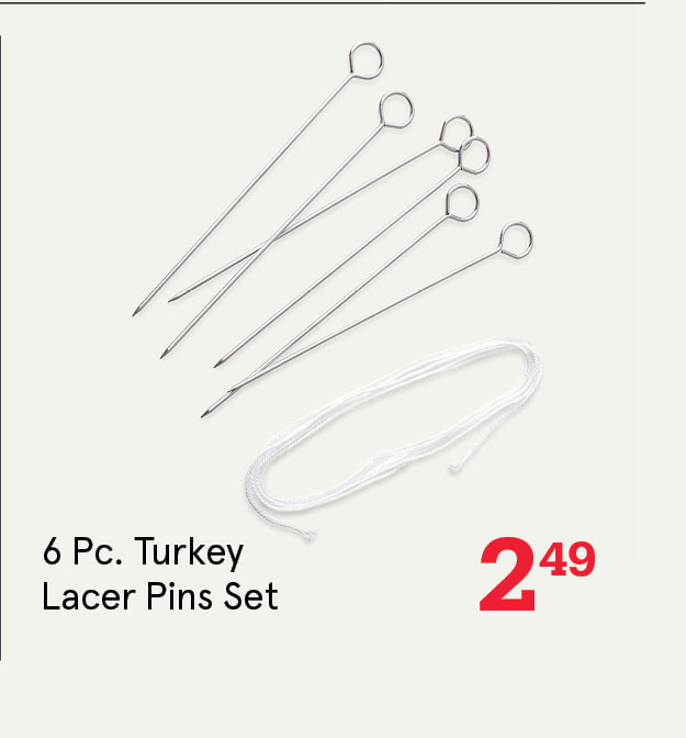 Luciano Gourmet Turkey Time Turkey Lacer Pins - Set of 6