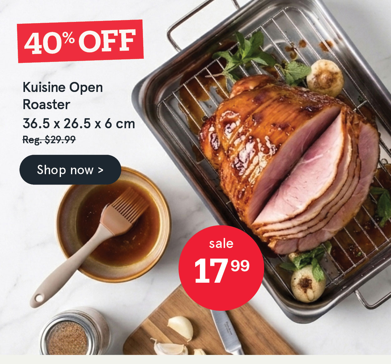 KSP Kuisine Open Roaster with Rack (Stainless Steel)