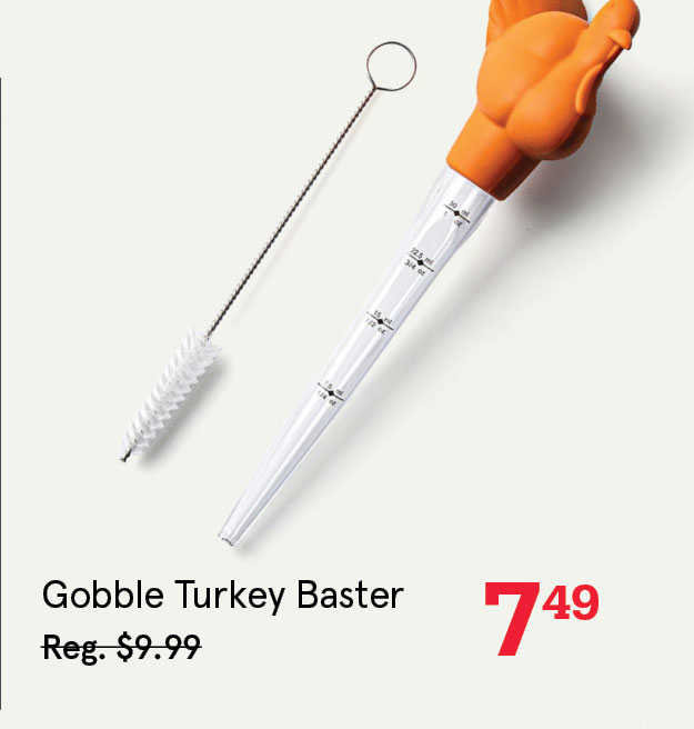 KSP Gobble Turkey Baster with Cleaning Brush (Orange)
