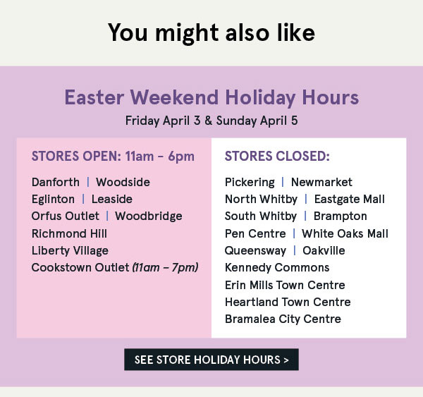 Easter Weekend Holiday Hours