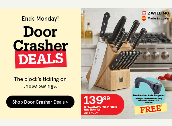 Door Crashers - ends Monday!