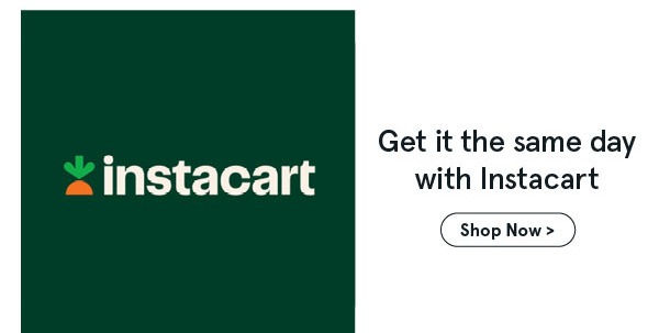 Get is the same day with Instacart