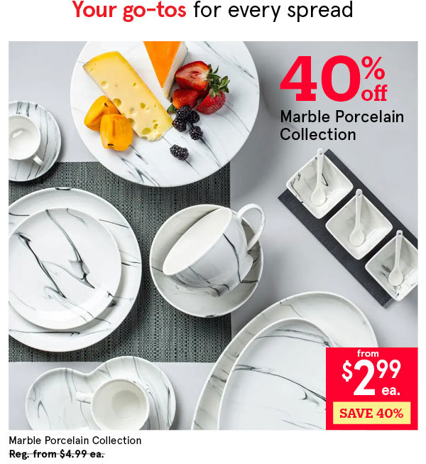 Marble Dinnerware - 40% OFF