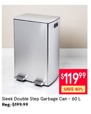 Sleek Double Step Garbage Can (60 L)
