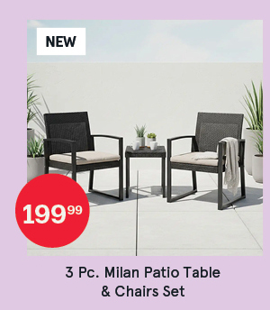 Milan Patio Table & Chairs - Set of 3