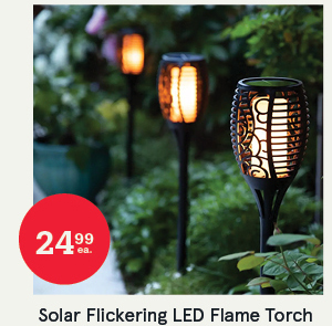Solar Flickering LED Flame Torch