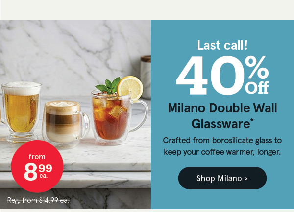 Milano Double Wall Glassware
