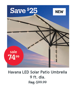 Havana LED Solar Patio Umbrella