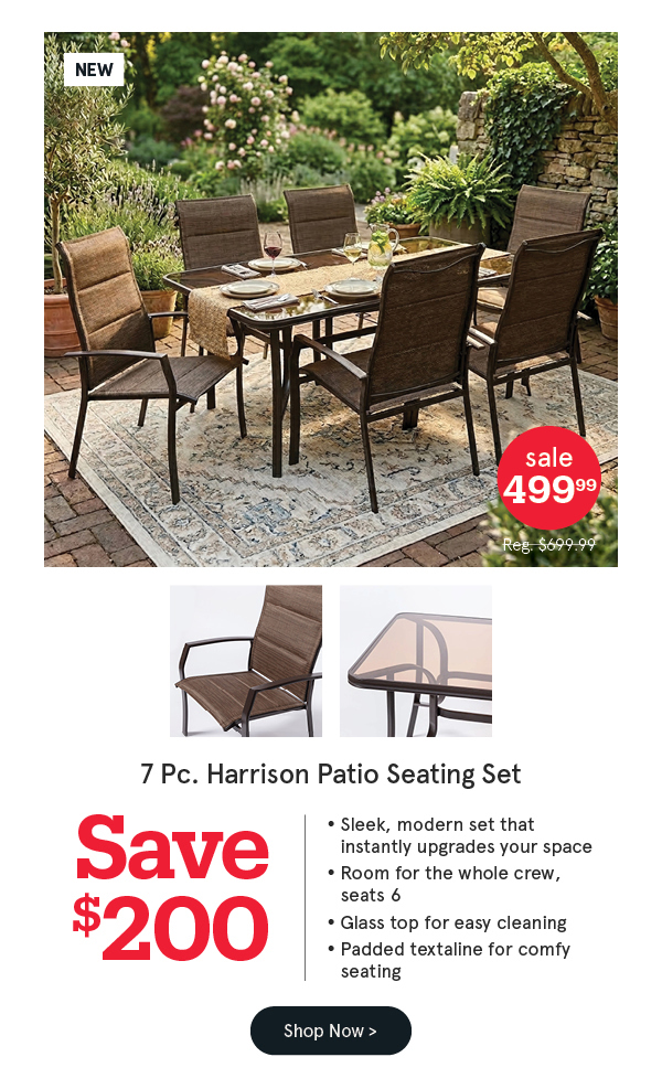 Harrison Patio Table and Chairs - Set of 7