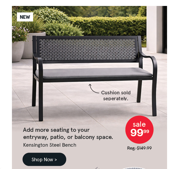 Kensington Steel Bench