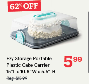Ezy Storage Portable 'Rectangle' Plastic Cake Carrier
