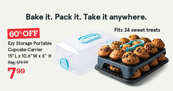 Ezy Storage Portable '24-Cavity' Cupcake and Muffin Carrier