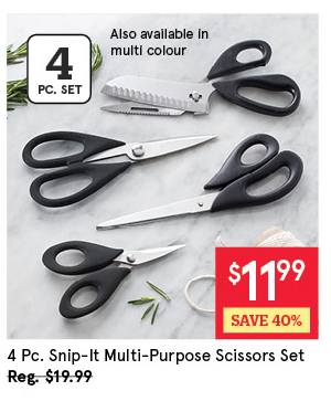 Snip-It Multi Purpose Scissors Combo - Set of 4