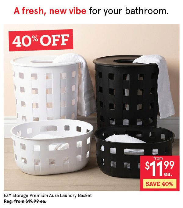 Ezy Storage Premium Aura '50l' Laundry Basket