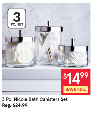 Nicole Bath Canisters - Set of 3