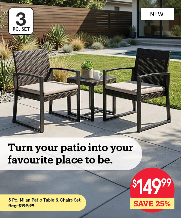 Milan Patio Table & Chairs - Set of 3