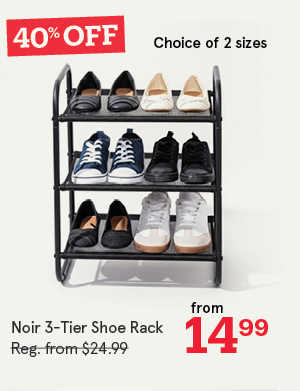 Noir 3-Tier Shoe Rack