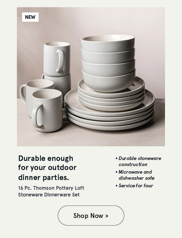 Thomson Pottery Loft Stoneware Dinnerware - Set of 16