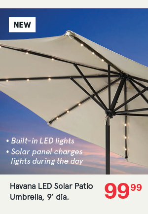 Havana LED Solar Patio Umbrella