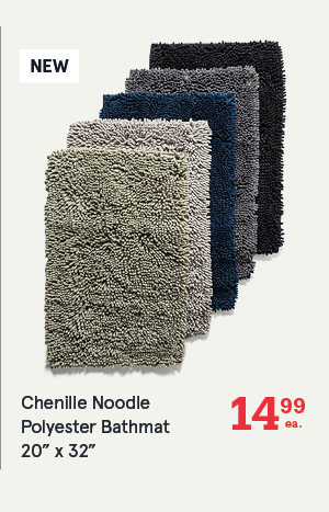 Heritage Home Chenille Noodle Polyester Bathmat