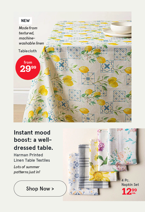 Harman Printed Table Textiles