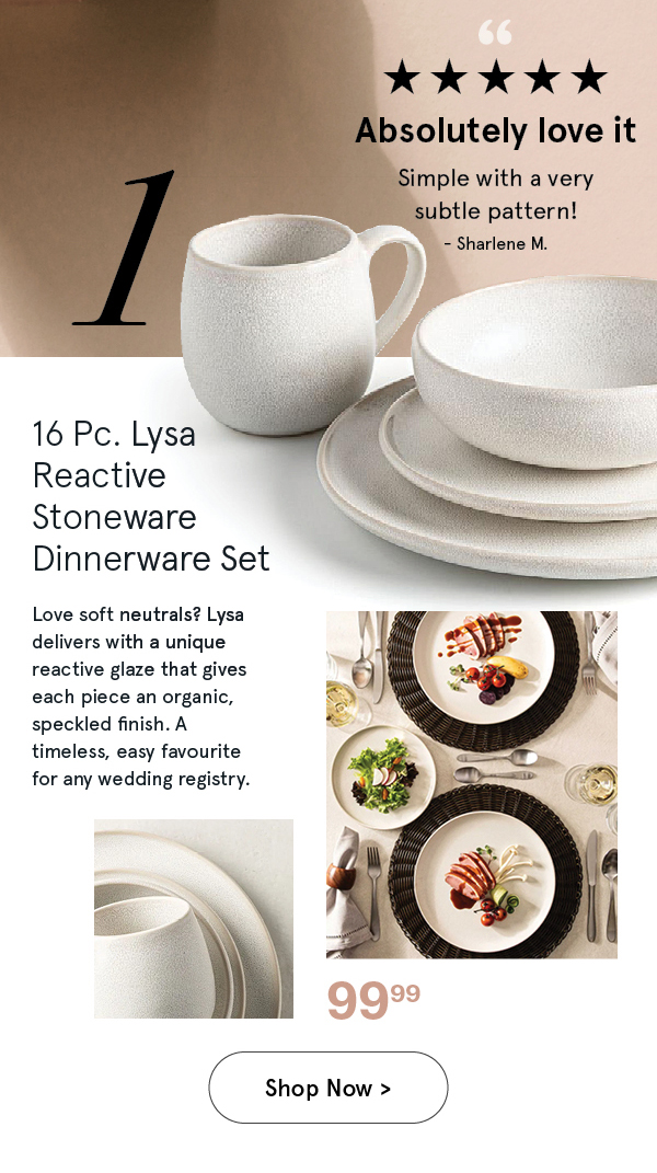 Lysa Reactive Stoneware Dinnerware - Set of 16