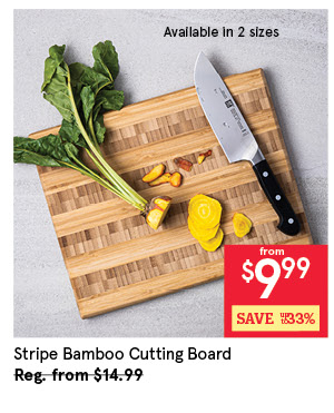 KSP STRIPE BAMBOO CUTTING BOARD 35.5 X 28 X 2 CM NATURAL