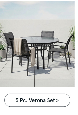 Verona 'Round' Patio Table and Chairs - Set of 5