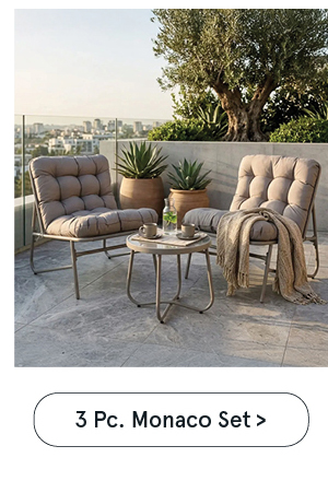 Monaco Outdoor Seating with Side Table - Set of 3