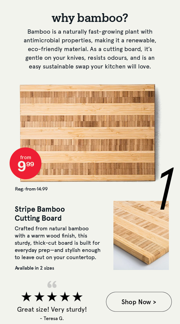 Stripe Bamboo Cutting Board