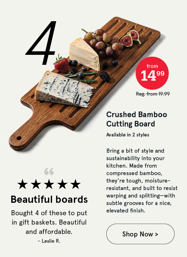 Crushed Bamboo Cutting Board Paddle