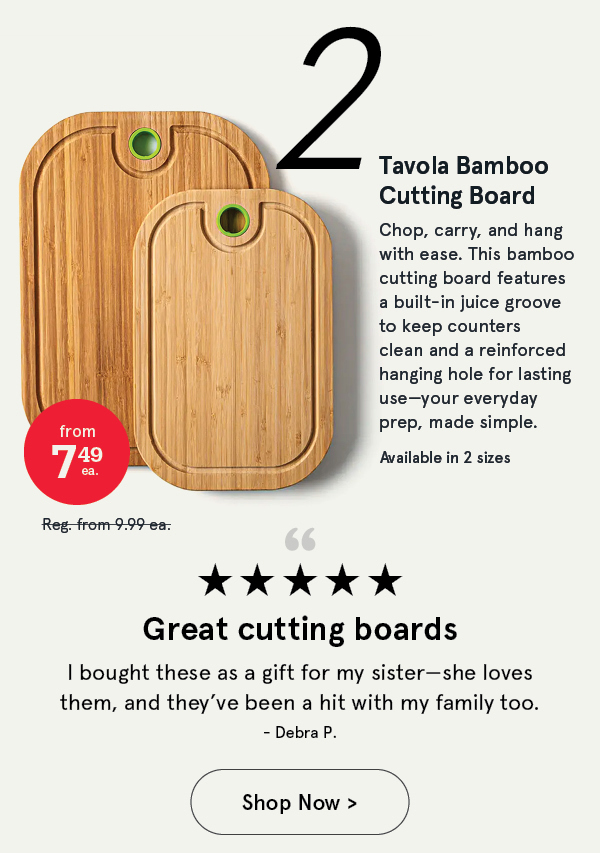 Tavola Bamboo Cutting Board with Hole