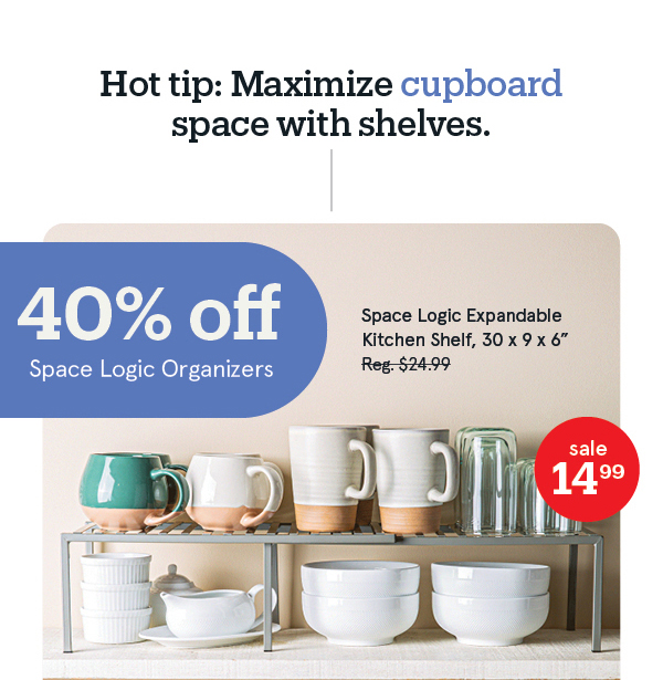 Space Logic Expandable Kitchen Shelf